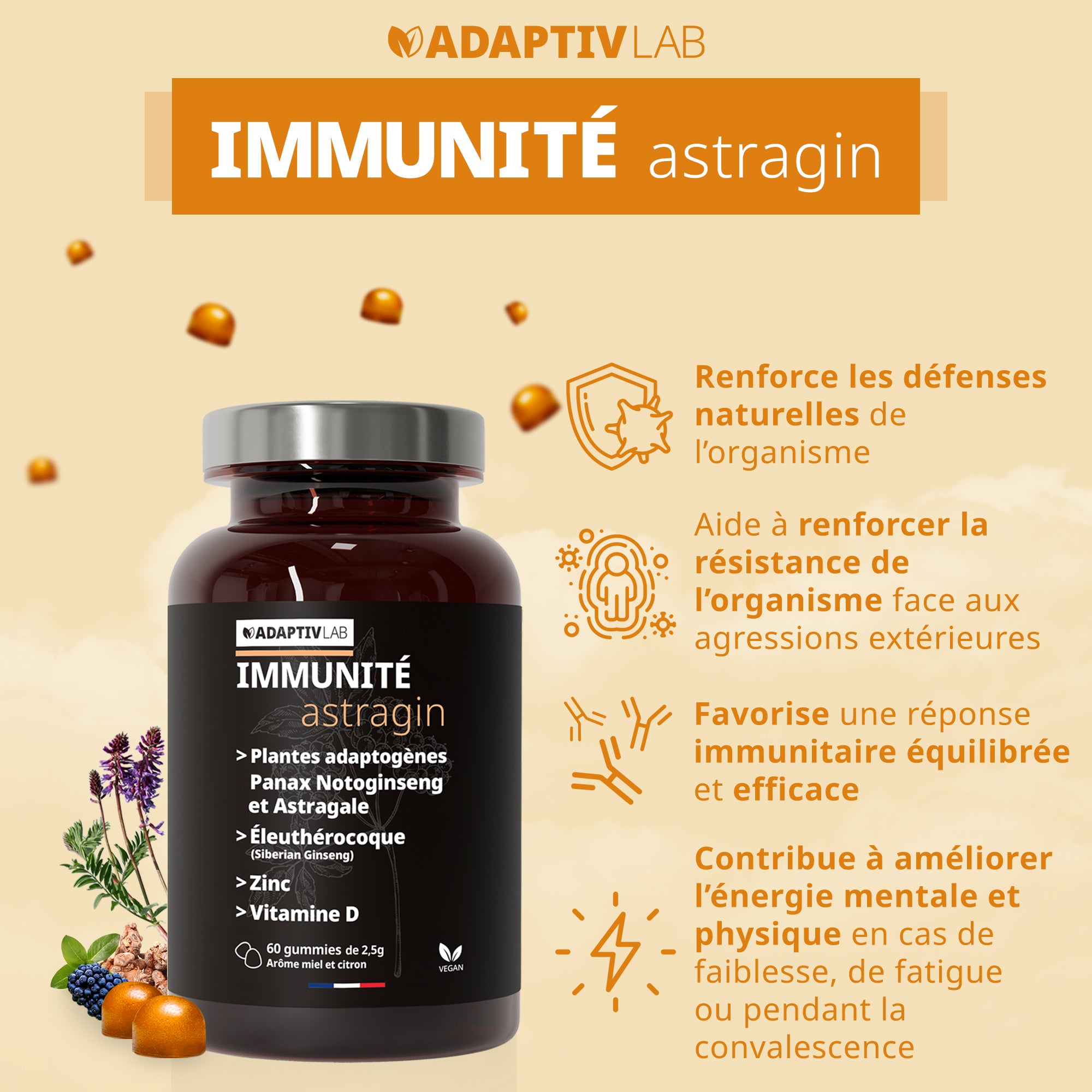 NO JET-LAG Duo: IMMUNITÉ Astragin® + SOMMEIL Affron®